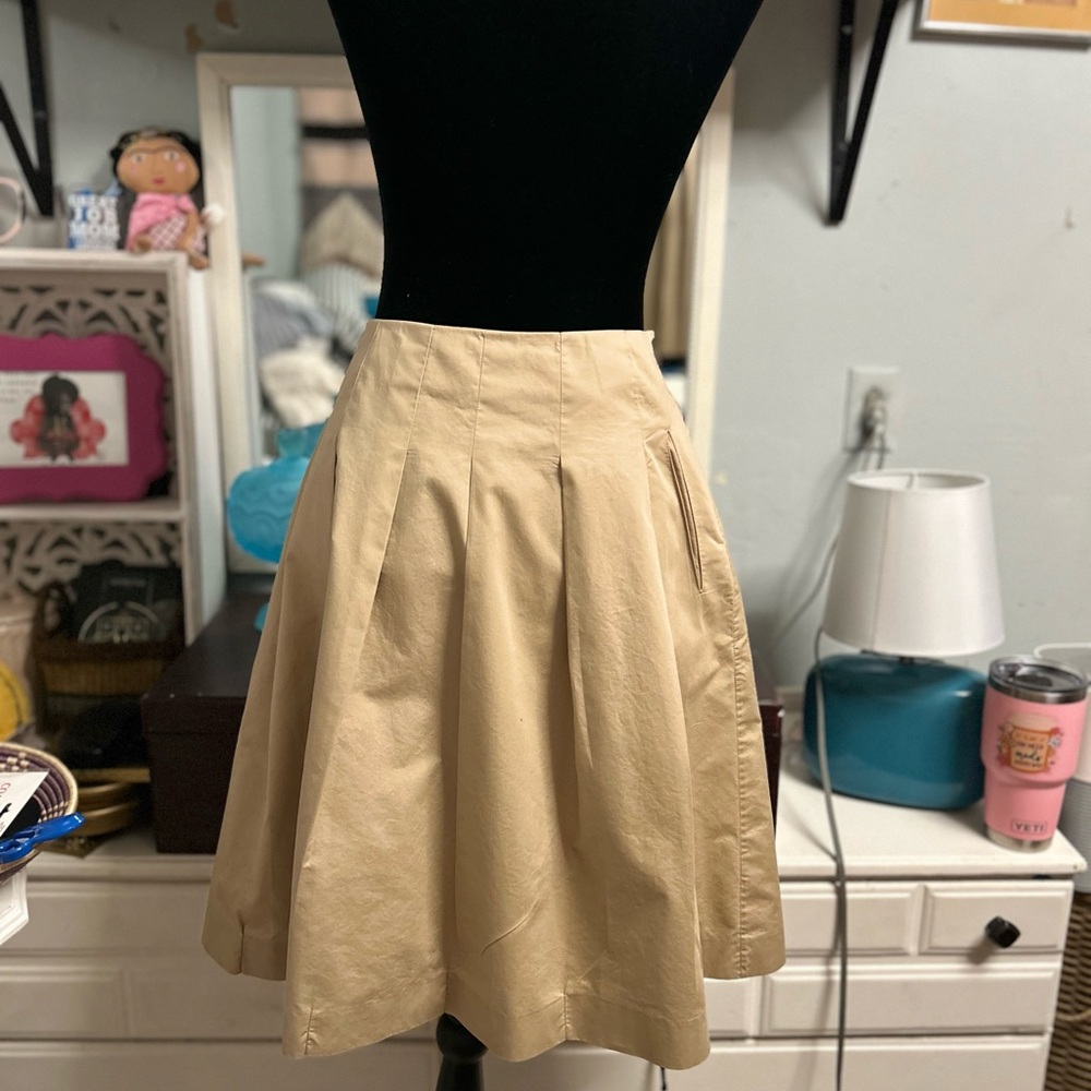 Banana Republic A-Line Skirt in Tan